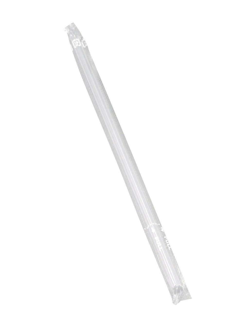 カラーストロー透明袋入り(500本入)ストレート クリア φ6×210 業務用