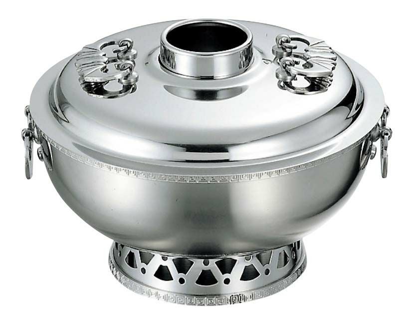 UK 18-8 菊渕 ホーコー鍋 ガス用 25cm 業務用 1624100 【メーカー取寄せ】